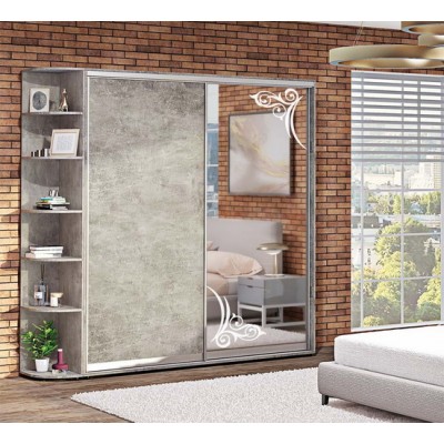 Шкаф-купе "ДСП" с зеркалом 2,0м